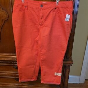 St. John's Bay Coral Cropped Ankle Jeans